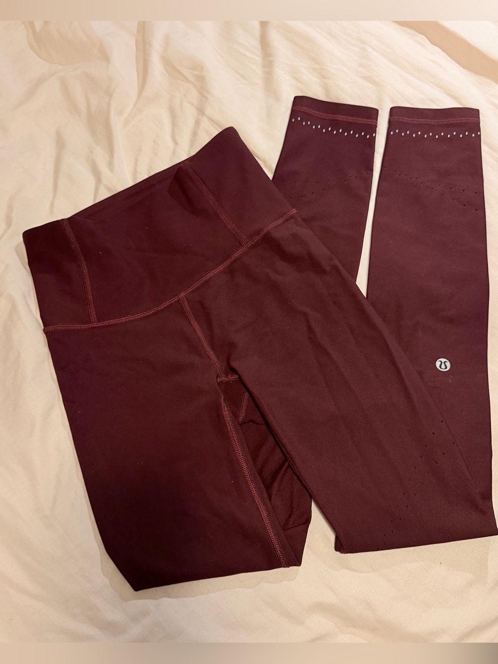 lululemon burgundy leggings 4